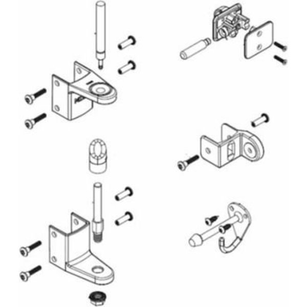 Bradley Bradley Toilet Partition Door Hardware Kit, Inswing - Zamak, Baked Enamel - HDWT-ZD1 HDWT-ZD1